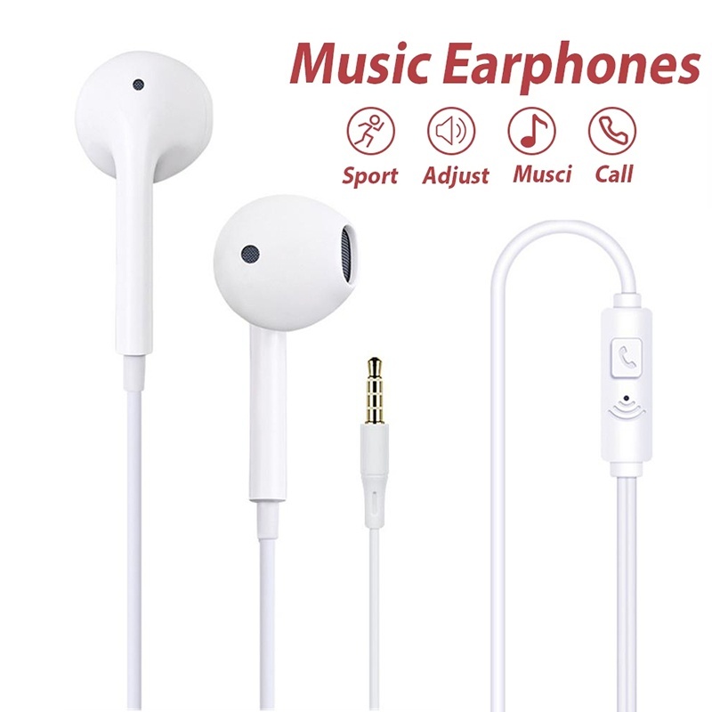 Running Gear Headphones - 3,5 mm bedrade oortelefoon met microfoon,