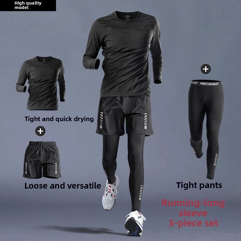 Running Gear For Men - Trainingspakken Joggingpakken Running Outdoor Compressiepakken Set
