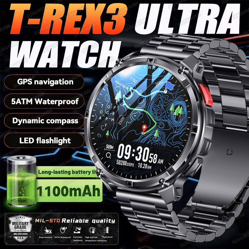 Gps Running Watch - 2026 Nieuwe T-Rex3 Ultra 1100 Mah